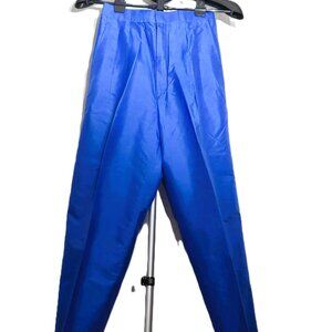 Silk Pleated Wide Leg Trousers